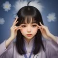 数据分析师秋原的头像，搜索数据研究员，复古风格圆形头像